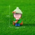 Mini resin wishing girl figurine micro landscape car desktop cute ornament decoration 5cm - No. 4 / Green Girl