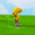 Mini simulation tree variant, autumn color foliage miniature ornament for DIY micro landscape. - No. 2 Yellow Miniature Tree