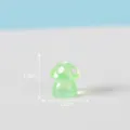 Mini luminous green mushroom figurine, miniature resin ornament for garden landscape decor. - No. 4 - Light Green