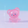 Adorabile statuetta orso in resina rosa micro paesaggio miniatura ornamento, variante 3.2x3cm - N. 5 Orso seduto