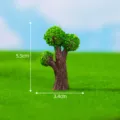 Miniature artificial green tree model for DIY micro landscape garden decoration 5.5cm - No. 3 Trident Miniature Tree