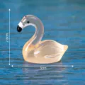 Miniature figurine de flamant rose translucide pour bureau, 2.8x3cm decor micro paysage. - N° 4 orange