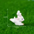 Miniature cute white deer figurine desktop ornament micro landscape decoration bonsai toy 2.3cm - Little Deer Set of 4 / No. 3 Running