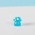 Miniature blue glowing mushroom figurine 1.2cm resin micro landscape garden decor - No. 6 - Blue