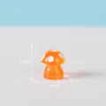 Miniature luminous orange mushroom figurine for micro landscape garden decor DIY craft ornament - No. 7 - Dark Orange