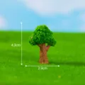 Mini simulation green tree model, moss landscape decoration accessory, variant green style. - No. 5 Fat Tree
