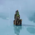 Miniatura artificial rocalla bonsái montaña adorno resina artesanía para decoración - N.º 29 Arroyo de montaña / Colorido