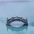 Mini modelo de puente de piedra chino para decoración de jardín bonsái micro paisaje - N.º 35 Puente de arco de piedra tallada