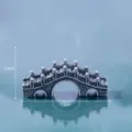 Miniatura puente de arco chino adorno de micro paisaje para bonsai y decoracion de mesa. - Puente de arco de piedra n.º 36