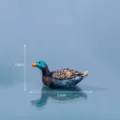 Miniatura de pato de resina para decoracion de jardin bonsai micropaisaje, figura. - N.º 17 Pato mandarín con la cabeza levantada