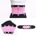 Breathable sports waist trimmer belt for women postpartum belly wrap fitness shapewear. - Pink