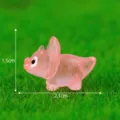 Figurine de dinosaure miniature en résine rose pour le jardin paysager et la micro décoration. - Rose