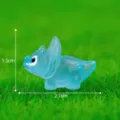 Mini figurine dinosaure en résine lumineuse bleue, joli ornement de jardin paysager. - Bleu