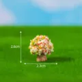 Miniature artificial tree model DIY moss landscape gardening decoration accessory 2.6cm - No. 19 Short Cherry Blossom Tree