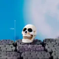Μικροσκοπικό Κρανίο Ρητίνης Φιγούρα Halloween Μικροτοπίο Διακόσμηση Αξεσουάρ 1.7cm - Αρ. 12 - Κρανίο
