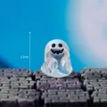 Mini statuetta fantasma in resina decorazione micro paesaggio Halloween giocattolo trasparente - Fantasma Blu