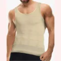 Débardeur de compression pour homme corset minceur ventre plat gaine beige clair - S / Hauts / Chair