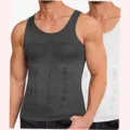 Débardeur gainant amincissant pour homme gilet de compression ventre plat couleur grise. - S / Hauts / Gris