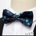 Nœud papillon jacquard floral classique pour hommes, mariages, affaires et soirées. - Style Floral Vintage(12638-LJ177)