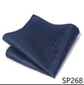 Pañuelo de bolsillo azul marino con patrón geométrico, elegante accesorio para traje. - 12356-SP268
