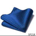 Stijlvolle blauwe heren pochet met patroon voor formele pakken en zakelijke kleding. - 12356-SP218
