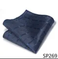 Pañuelo de bolsillo para hombre azul marino a cuadros accesorio formal de boda novio - 12356-SP269