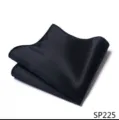 Zwarte gestructureerde pochet voor heren, elegant suit accessoire en zakdoek voor formele kleding. - 12356-SP225