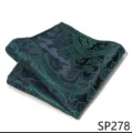 Pañuelo de bolsillo hombre paisley clásico traje boda novio accesorio moda elegante. - 12356-SP278