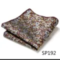 Mens vintage floral pocket square handkerchief for business formal suit wedding dress accessory. - Vintage Floral Print (SP192)