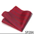 Pañuelo de bolsillo rojo azul tejido para traje accesorios de boda estilo elegante chic - 12356-SP284