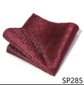 Pañuelo de bolsillo para hombre burdeos vista detalle, accesorio elegante de tela. - 12356-SP285