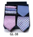 Men's luxury business suit tie and pocket square gift set with elegant woven jacquard design. - GL38