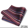 Hombre elegante burdeos pañuelo de bolsillo traje boda rayas accesorio elegante bolsillo - 12356-SP286
