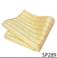 Pañuelo de bolsillo dorado para hombre traje boda accesorio detalle vista cercana - 12356-SP289