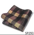 Pañuelo de bolsillo a cuadros clásico para traje de hombre, elegante pañuelo de boda. - 12356-SP293