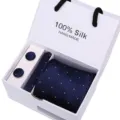 Men's silk tie gift box set with jacquard pattern, formal business tie and cufflinks for weddings. - SB50