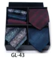 Men's business formal tie gift box, plaid jacquard design for weddings and work. - GL43