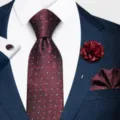 Conjunto de corbata para hombre con pañuelo gemelos y flor de solapa para negocios. - 12648-SF181