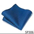 Pañuelo de bolsillo para hombre azul con patrón hexagonal accesorio de moda detalle foto - 12356-SP306