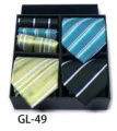 Men's business tie set gift box with striped jacquard design for formal wear and office. - GL49