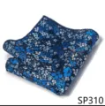 Pañuelo de bolsillo para hombre azul marino floral traje boda fiesta accesorio - 12356-SP310