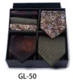 Men's business suit tie gift box set, elegant jacquard tie and pocket square combo. - GL50