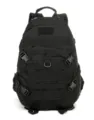 Black tactical backpack for military camping and hiking, durable nylon material with MOLLE webbing. - 36-55L / Black