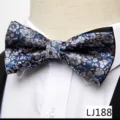 Nœud papillon rétro en jacquard polyester pour homme, idéal mariage et soirée formelle. - Style Imprimé Vintage(12638-LJ188)