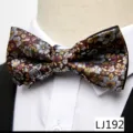 Nœud papillon rétro à fleurs pour homme mariage affaires soirée vêtement formel polyester - Style Floral Vintage(12638-LJ192)