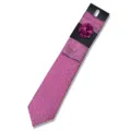 Men Pink Jacquard Dot Tie Set With Pocket Square And Boutonniere Business Wedding Variant - AF182