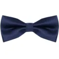 Men's Navy Blue Jacquard Polyester Bow Tie Classic Wedding Formal Neckwear Accessory - Dark Blue