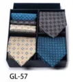 Men luxury business suit necktie set with pocket square elegant formal wedding gift box - GL57
