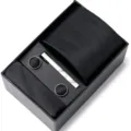 Coffret cadeau cravate homme noir avec boutons de manchette pour costume formel d'affaires - HB88