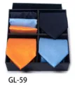 Men's business formal grid jacquard tie gift box set, high-end groom wedding suit tie. - GL59
